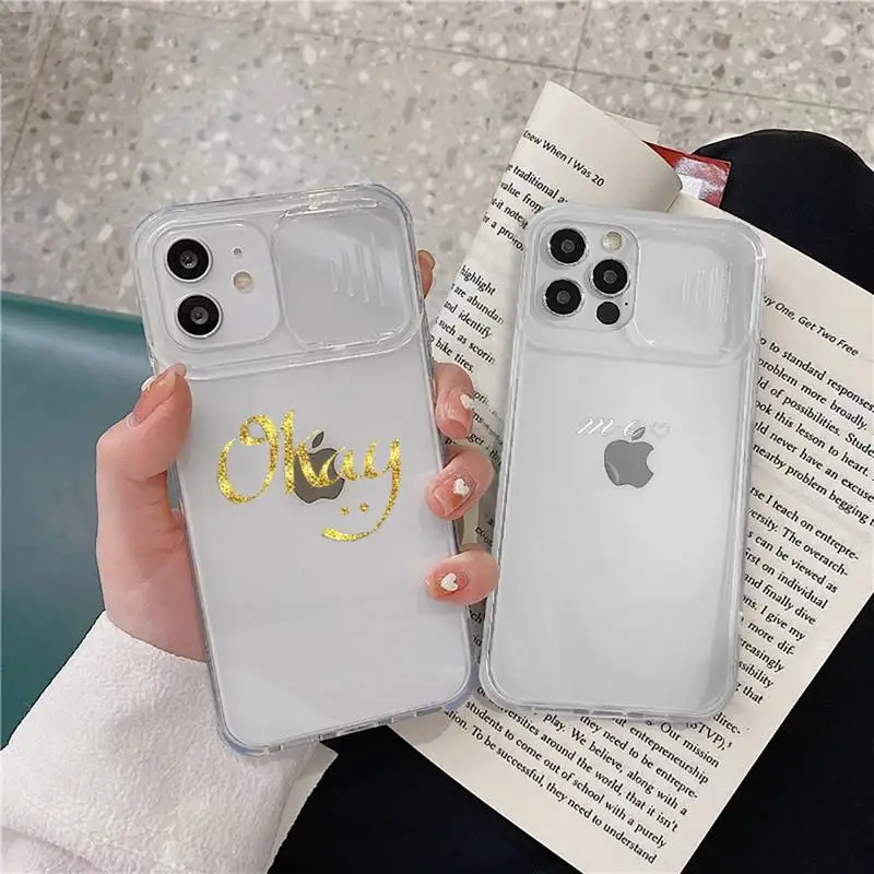 

Luxury Daisy Lover Flower Phone Case transparent For iPhone 7 8 11 12 X XS XR MINI Pro Max Plus Slide Camera Lens Protect