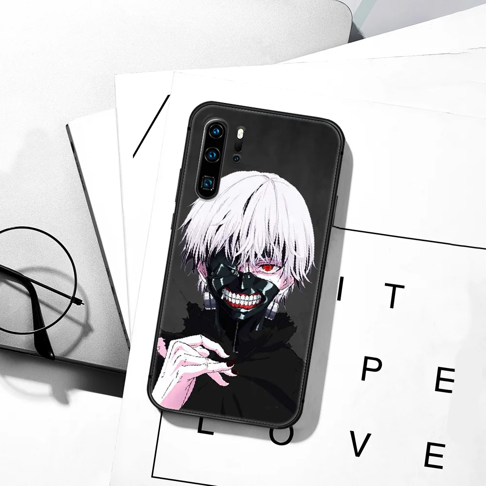 

Tokyo Ghoul Trendy Anime Kaneki Phone Case For Huawei P Mate 10 20 30 40 Pro Lite Smart 2019 2021 black Bumper Fashion Prime