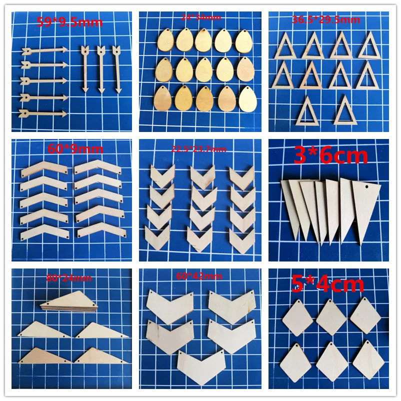 20 шт. натуральные деревянные треугольные чипы аксессуары сделай сам