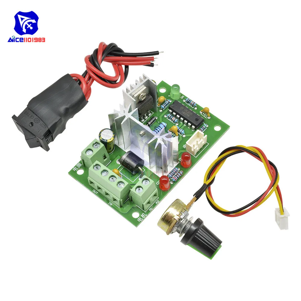 Diymore мотор Скорость Управление Модуль с источником питания от постоянного тока 6V