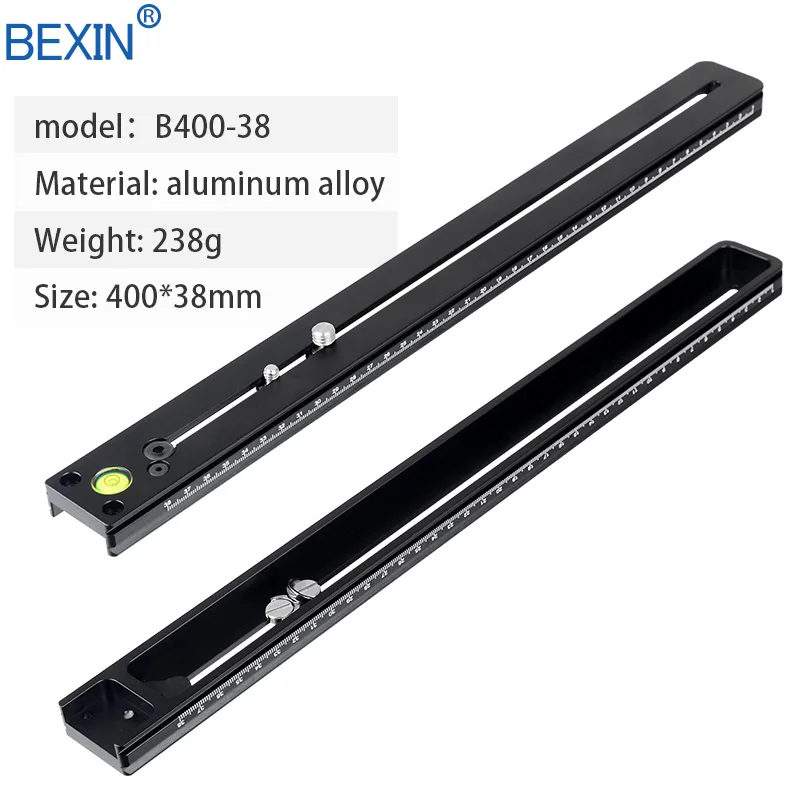 400x38mm Пластина для крепления телеобъектива с поддержкой быстрой пластины, алюминиевая длинная направляющая для камеры arca swiss dslr с 3/8 1/4 - Цвет: 400x38mm