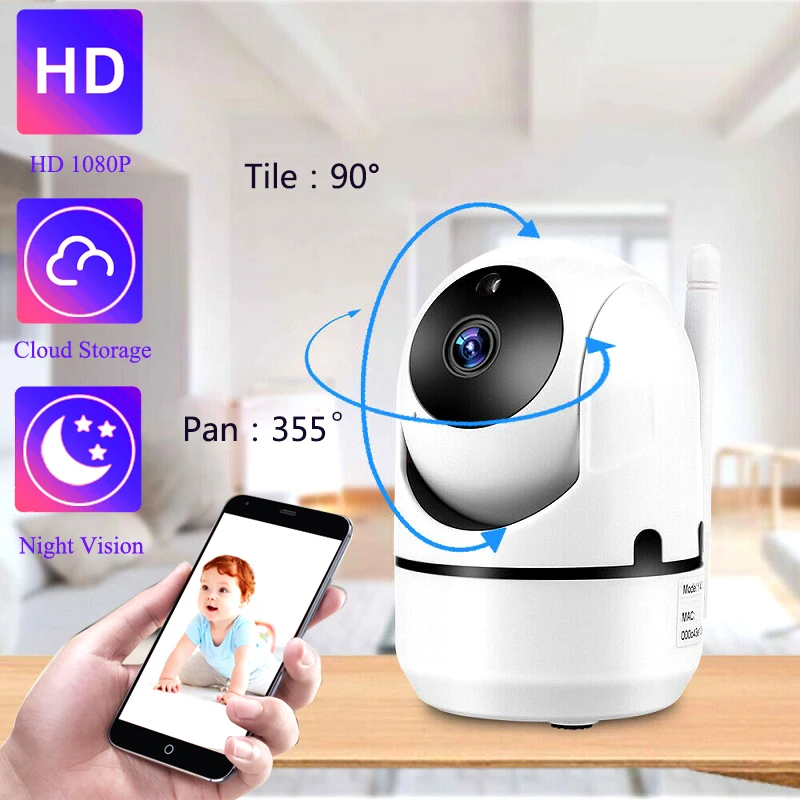 QZT купольная камера с WIFI IP видеонаблюдения 1080P 360 ° Ночное видение Видеоняни и