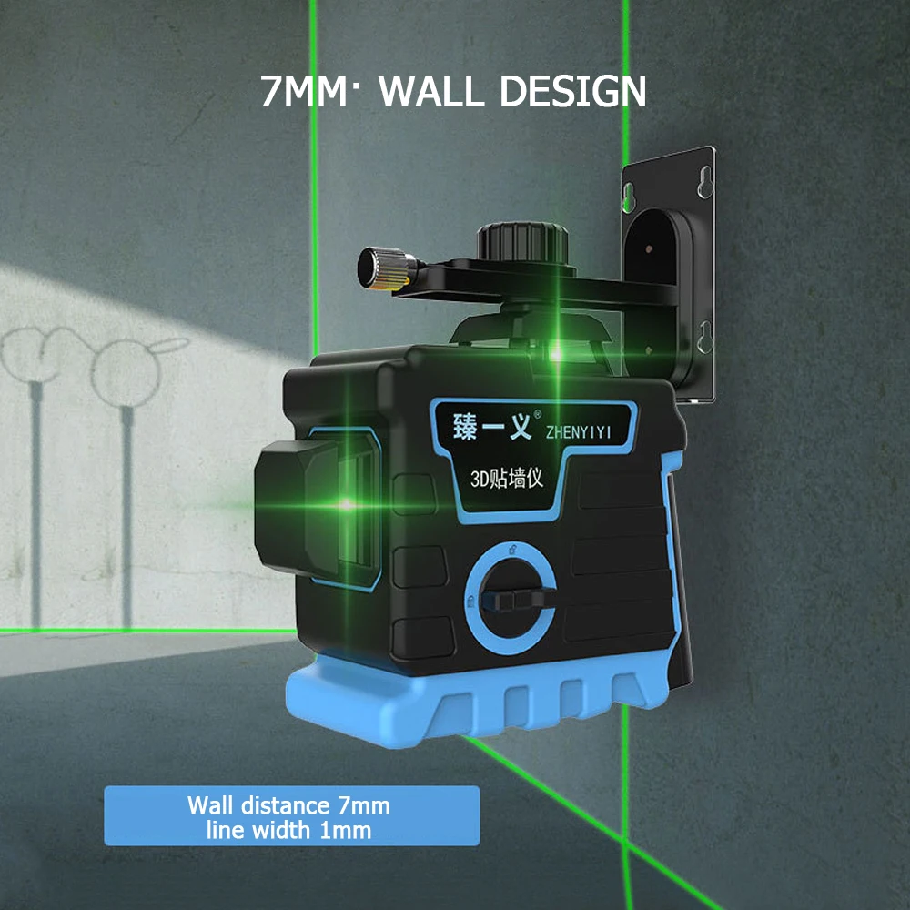 12 линий лазерный уровень SPY004 3D green laser level 3д 360 зеленый нивелир строительный