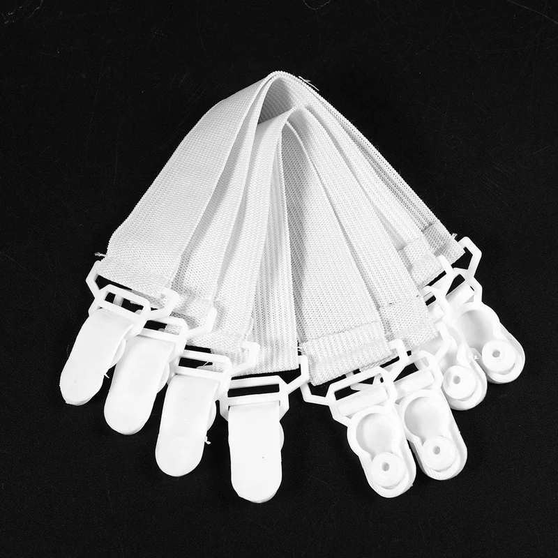 

4 Pcs Home White Elastic Mattress Bed Sheet Grippers Clips