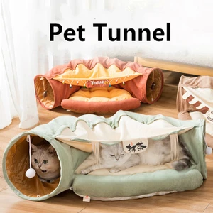 Cat Toys Collapsible Cat Tunnel Cat Passage Tunnel Cat Nest Cat Bed Pet Supplies Pet Bed Cat Tunnel Bed Cat Accessories Pet