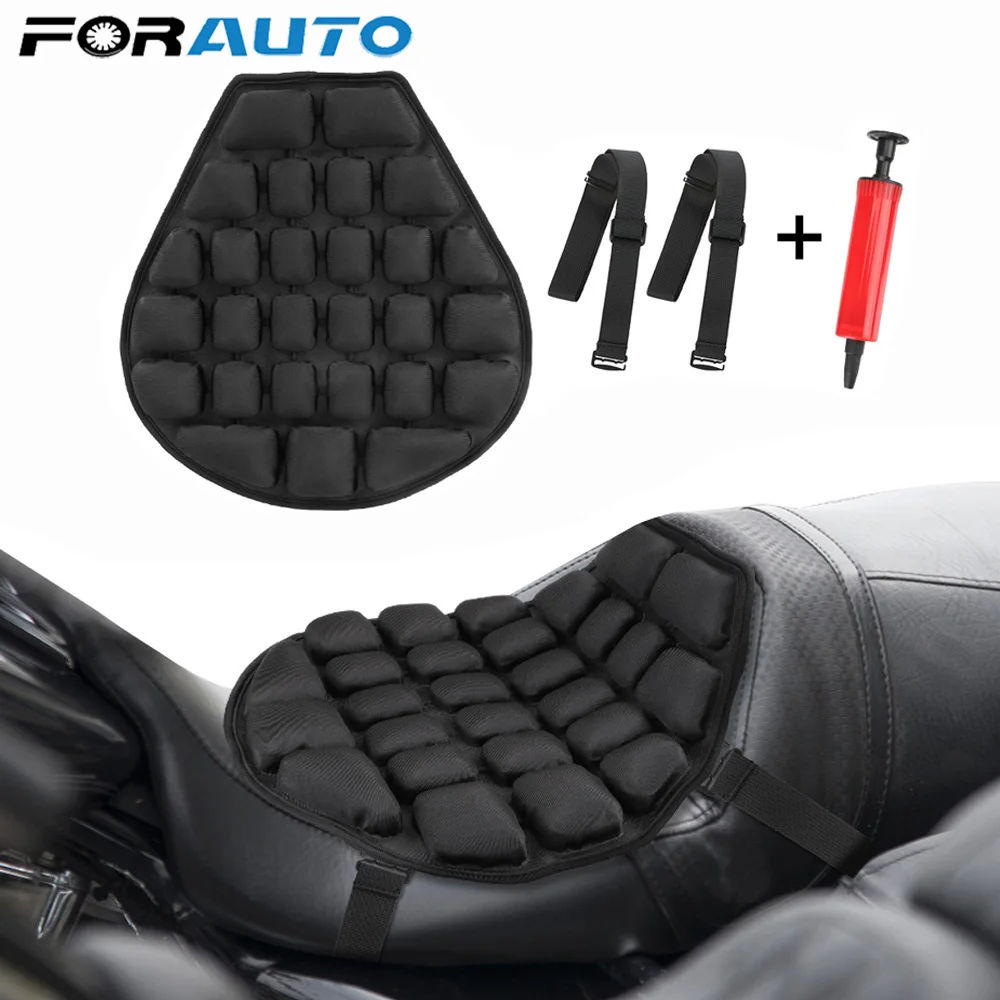 Inflatable Air Pad Cool Seat Cover Universal Motorcycle Air Seat Cushion Decompression Saddles Pressure Relief Ride Seat Cushion