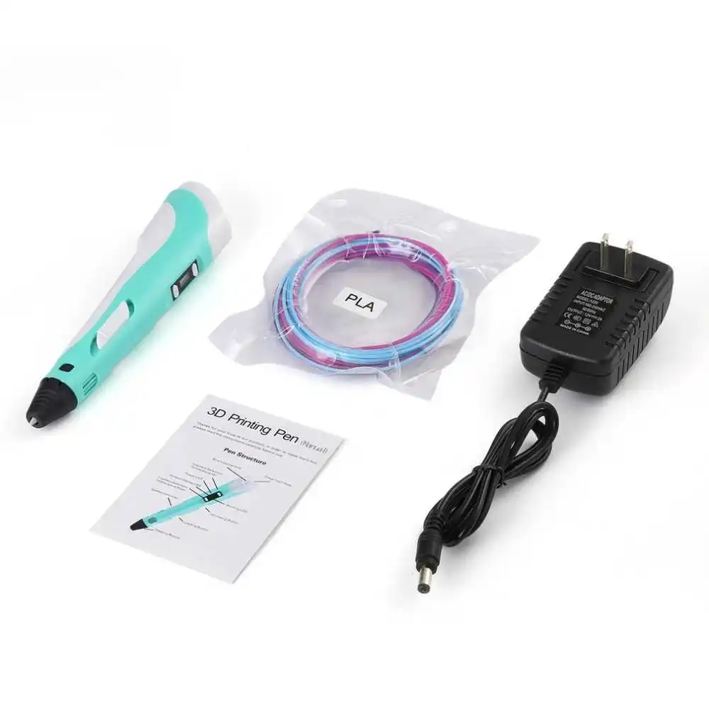 

3D Pen With Led DIY 3D Printer Pen Drawing Pens 3d Printing Best for Kids With PLA Filament 1.75mm Christmas Birthday Gift