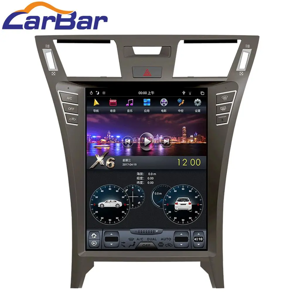 Carbar 12 1 &quotTesla Style PX6 Android 8 автомобильный DVD GPS плеер для Lexus LS460 2006 2012 стерео радио