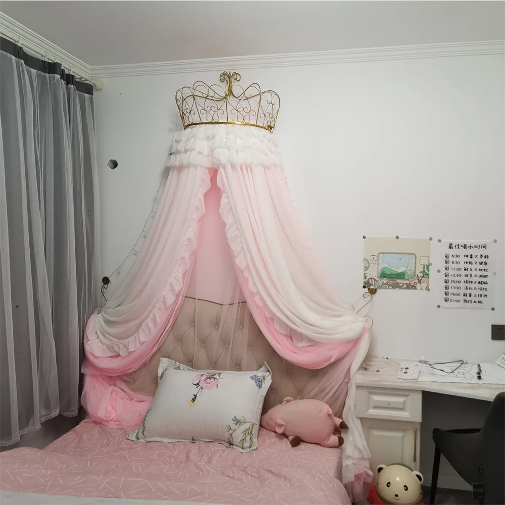Корона принцессы москитная сетка занавеска для кровати декор детской комнаты
