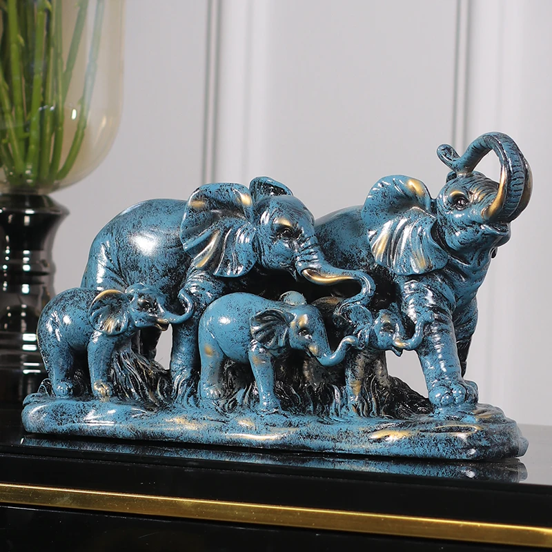 

Modern Creative Home Decoration Elephant Pair Furnishing Animal Elephant Doll Resin Crafts Desktop Decoration Home Wedding Gift
