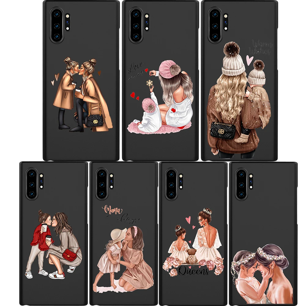 

2021 Girl Fashion Super Mom Baby for Samsung Galaxy S7 Edge S8 S9 S10e S20 S21 Note 8 9 10 20 Ultra Plus Phone Case Etui Funda