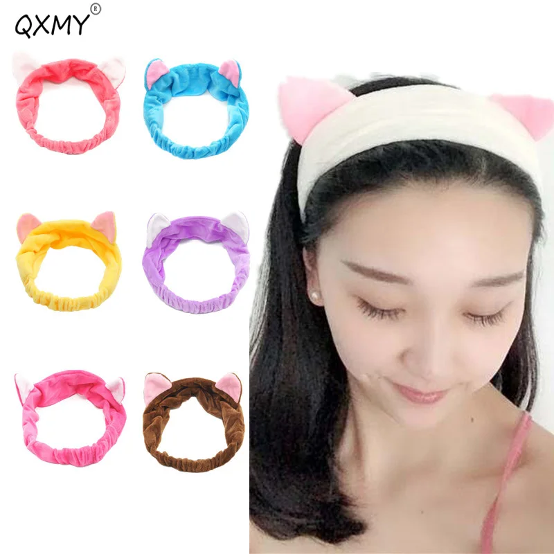 

Повязка на голову для девочек, детская одежда для волос, милый Спортивный Тюрбан, повязка для волос для мытья лица, аксессуары для волос с ко...