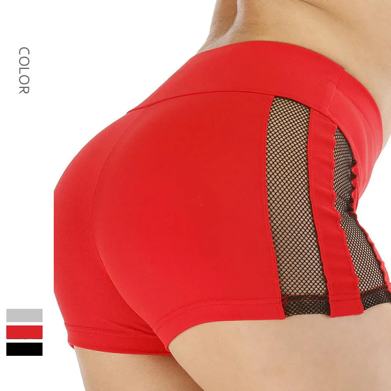 

Women's High Waist Fitness Cycling Shorts Fashion Female Sports Biker Running Mesh Summer Shorts Sexy Workout Yoga & Pant