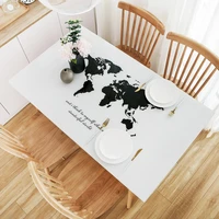 nordic 3d creative map pvc plastic tablecloth waterproof heat resistant oil proof coffee table mat party table decoration