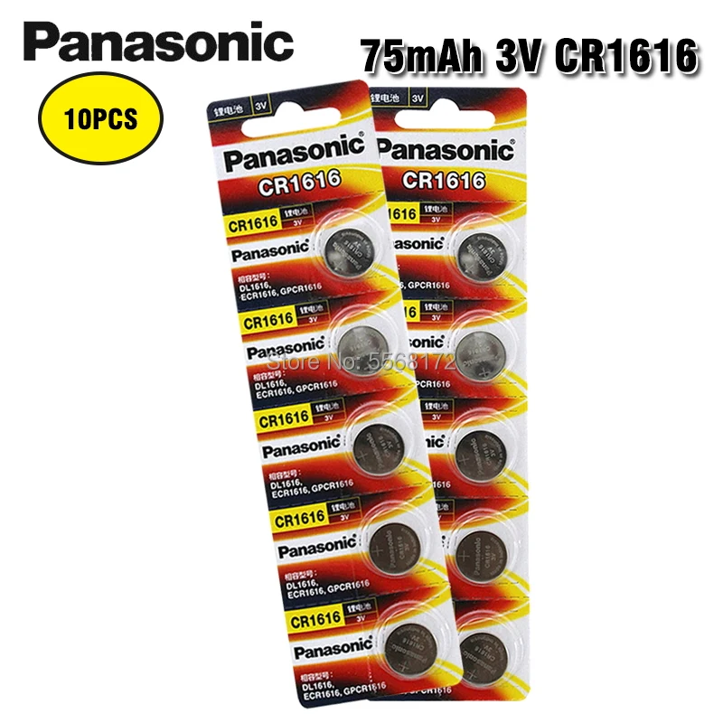 Кнопочная ячейка PANASONIC CR1616 10 шт./лот 3 в литиевые батареи CR 1616 для часов игрушек