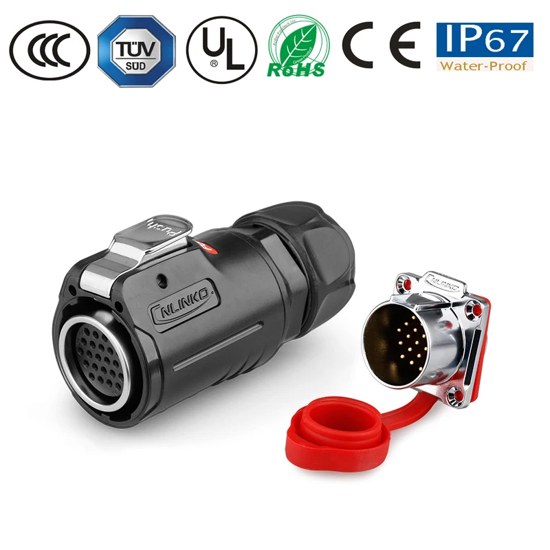 Водонепроницаемая 24 контактная панель M24/электропроводка/Сигнальный разъем