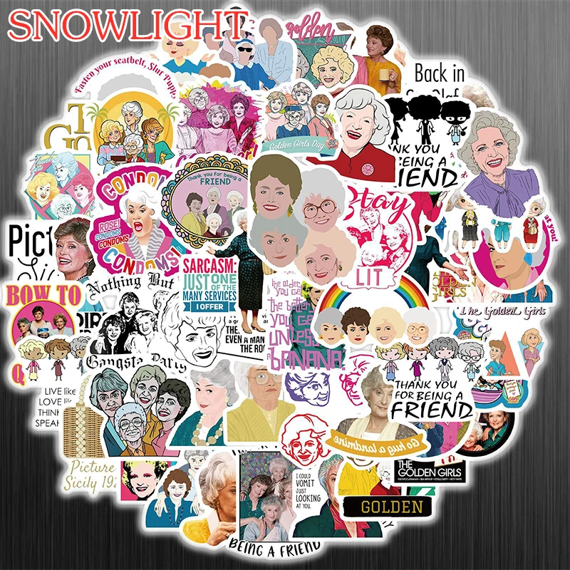 10/50 Pcs/pack Cartoon Comedy The Golden Girls TV Waterproof Stickers For Mixed Laptop Decals Case Luggage Helmet Skateboard