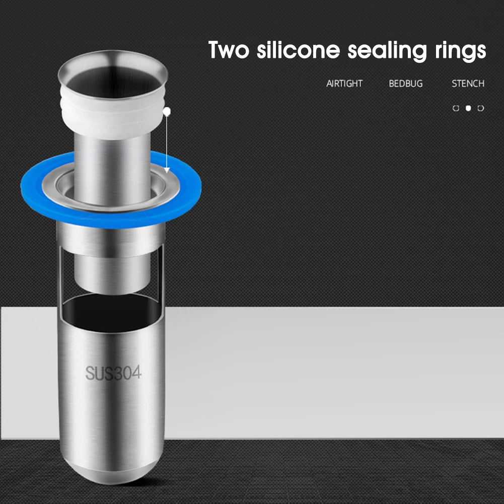 Домашний сливной сердечник для пола антикоррозийный с защитой от запаха