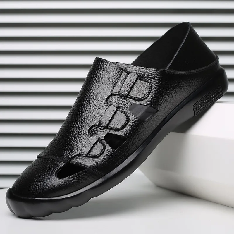 

Summer Men Sandals Fashion Microfiber Sandals Men Beach sandalias hombre Comfortable Sandalias Simple Design Mens Style Shoes