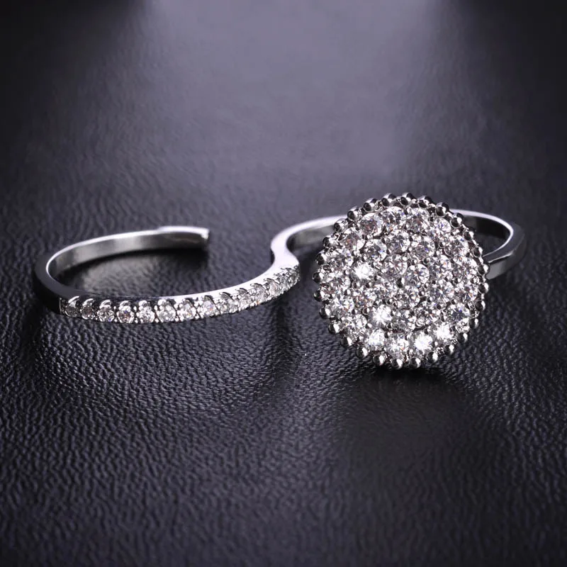 Женское кольцо с цирконом MECHOSEN регулируемое золотистого/медного цвета зубчатой