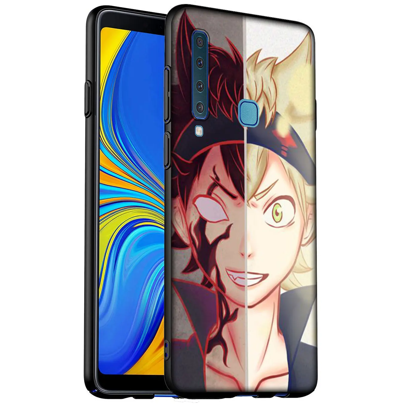 Черный клевер мягкий силиконовый чехол для телефона Samsung Galaxy A6 A7 A8 A9 2018 A3 A5 2016 2017 Note