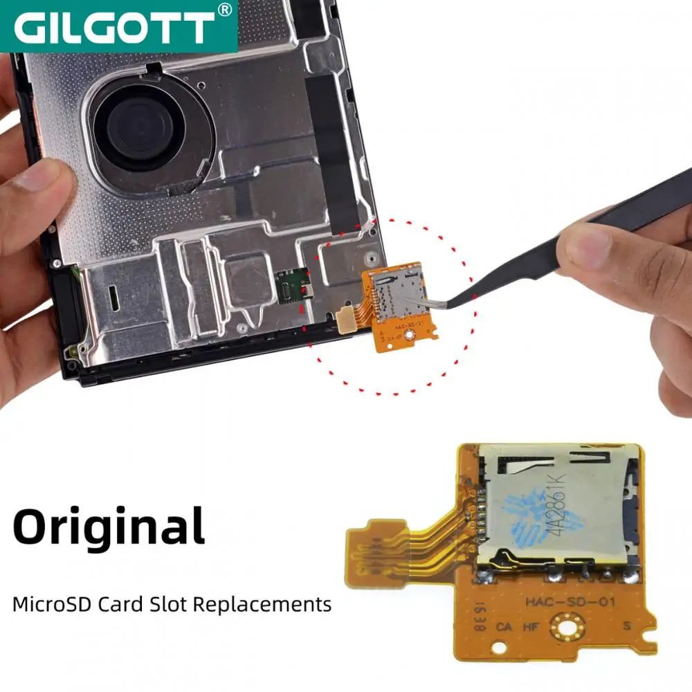 Оригинальный слот карты Micro SD разъем TF кард-ридер Замена платы для Nintendo