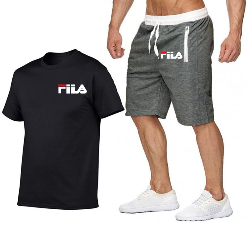 Ropa Deportiva de ocio para hombre костюм с принтом letras для correr camiseta y pantalones 2 piказа moda verano |Мужские