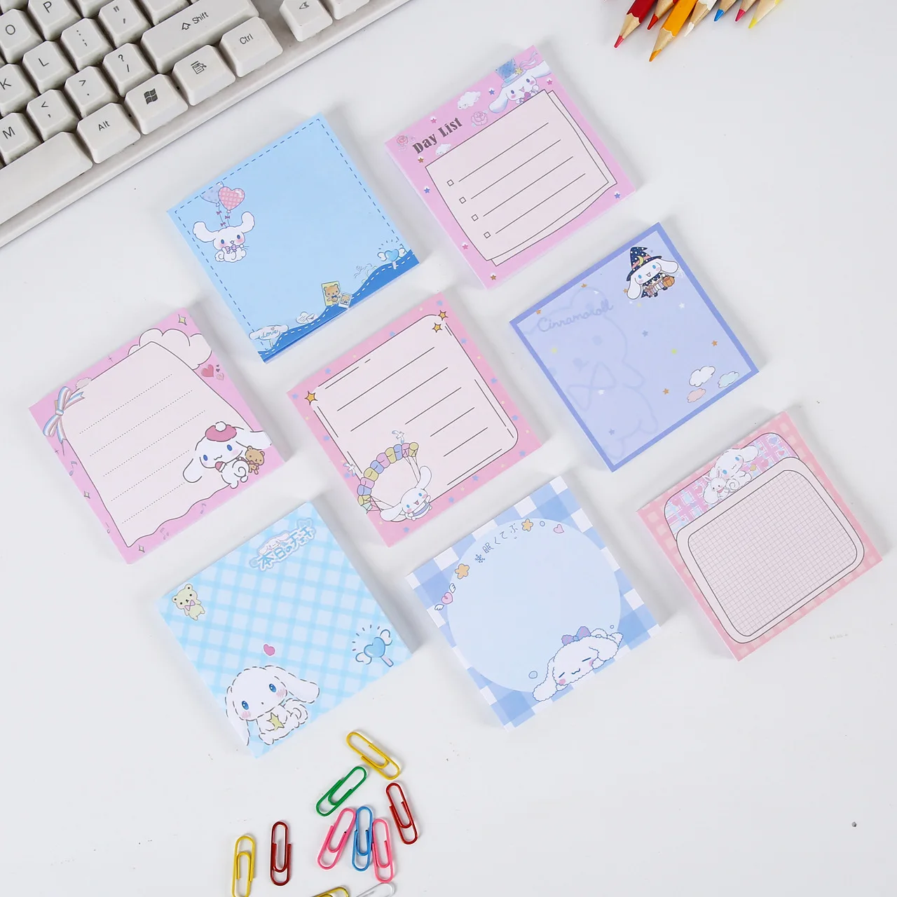 Korean Ins Not Sticky Memo Pads Cartoon Cute Student Message Stationery Office Learn Simple Planner Label Paper Kawaii Tearable |