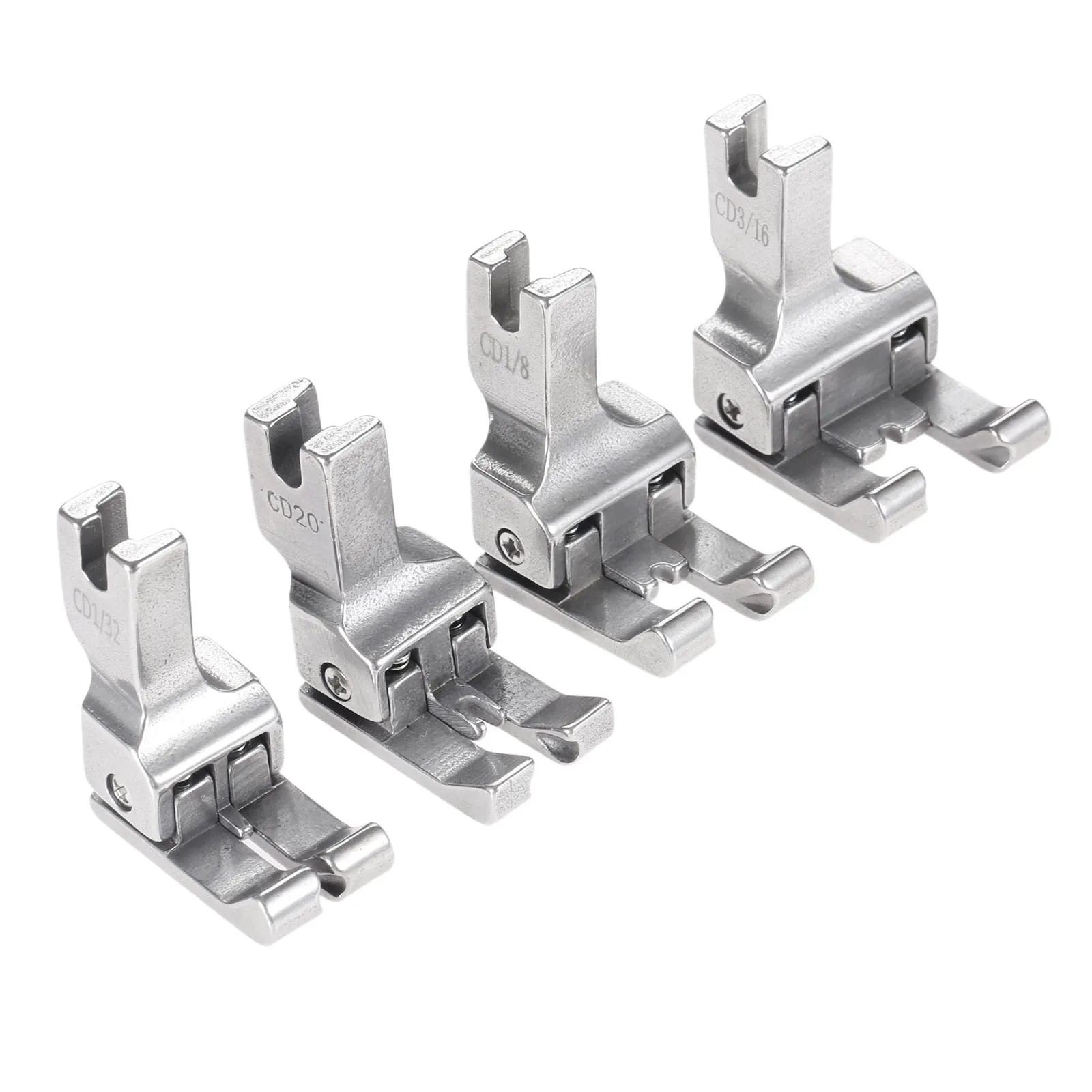 Double Compensating Presser Foot Industrial Sewing Machine Steel Right&Left top stitching CD1/32 CD1/16 CD1/8 CD3/16 Hicello