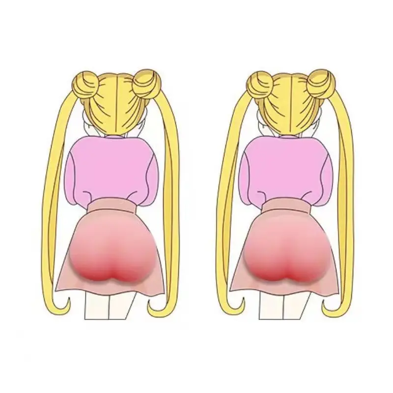 2pcs Car Crash Strip Stickers 3D Big Butt Anti-collision Silicone Sticker for Door Rearview Mirror Phone Decoration Gadgets - купить по