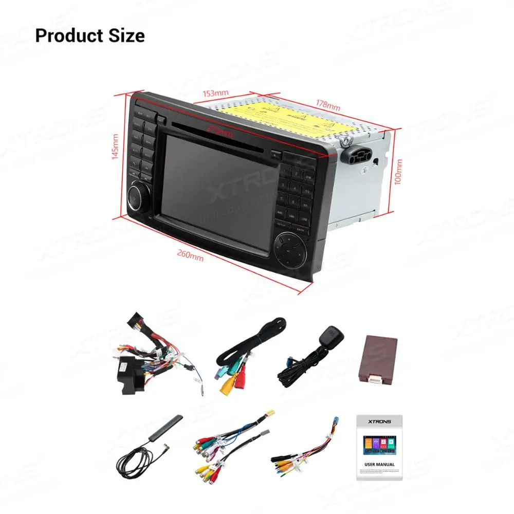 Автомобильный DVD плеер XTRONS PX5 Android 9 0 радио GPS для Mercedes Benz ML Class W164 ML300 ML350 ML450 ML500 2005 2011