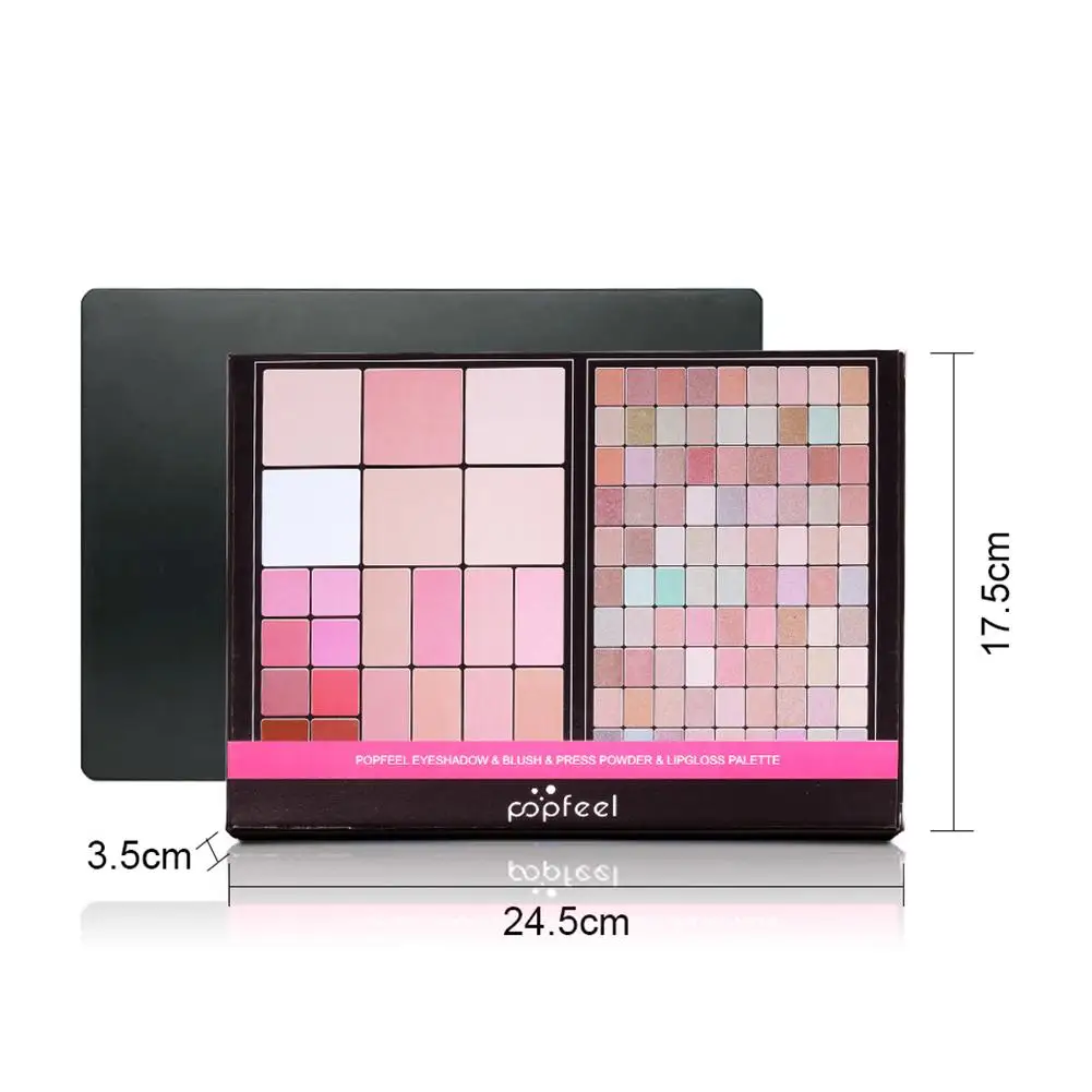 

Makeup Set with 90 Color Eyeshadows 8 Color Lip Gloss 4 color Power Foundation Makeup Blush Cosmetics Kit for Women Girls