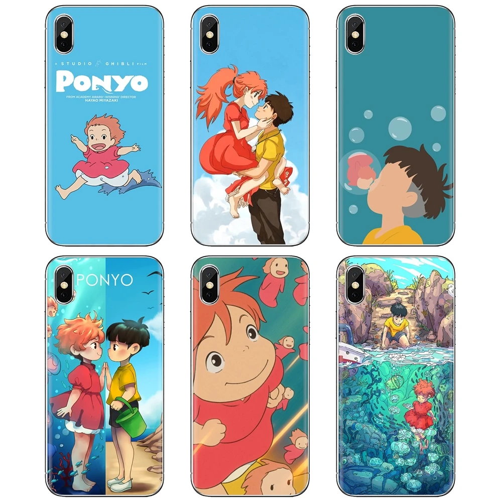 Силиконовый чехол для iPhone iPod Touch 11 12 Pro 4 4S 5 5S SE 5C 6 6S 7 8 X XR XS Plus Max 2020 Ponyo and Sosuke