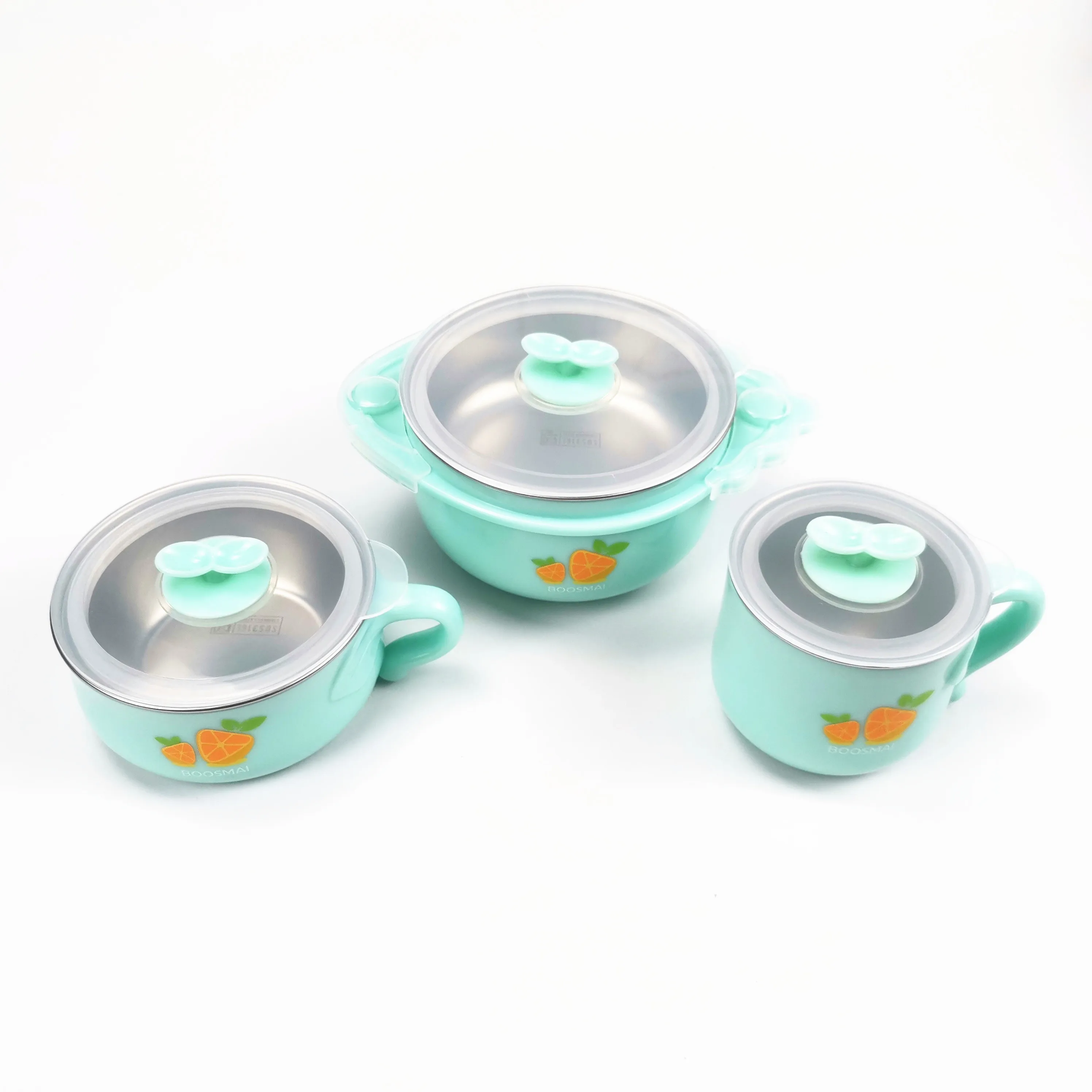 Набор детских тарелок из нержавеющей стали 4 шт./компл.|Тарелки| |