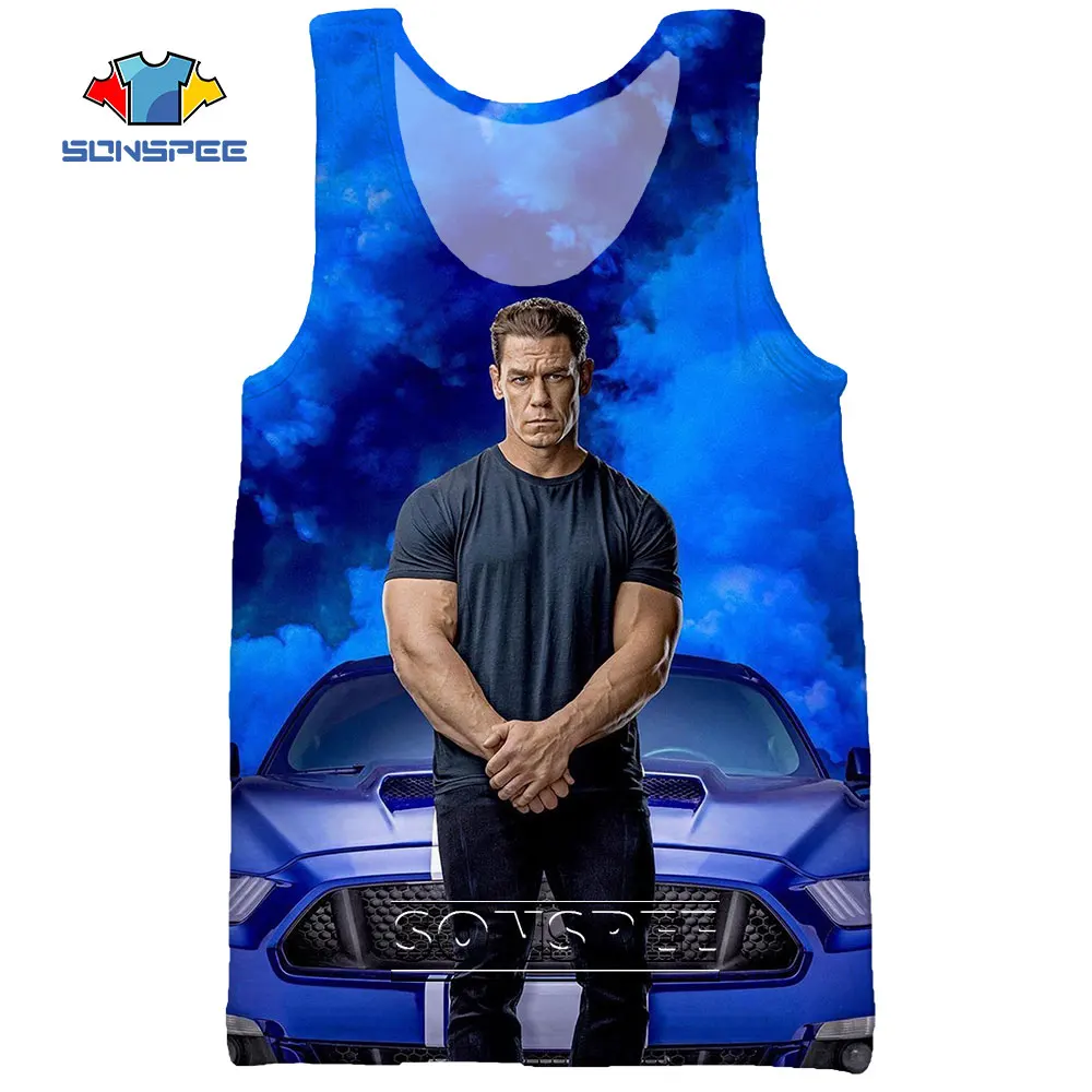 

SONSPEE 3D Print Movie Fast And Furious Woman Men's Sea Tank Tops Casual Fitness Bodybuilding Gym Muscle Sleeveless Vest Shirt