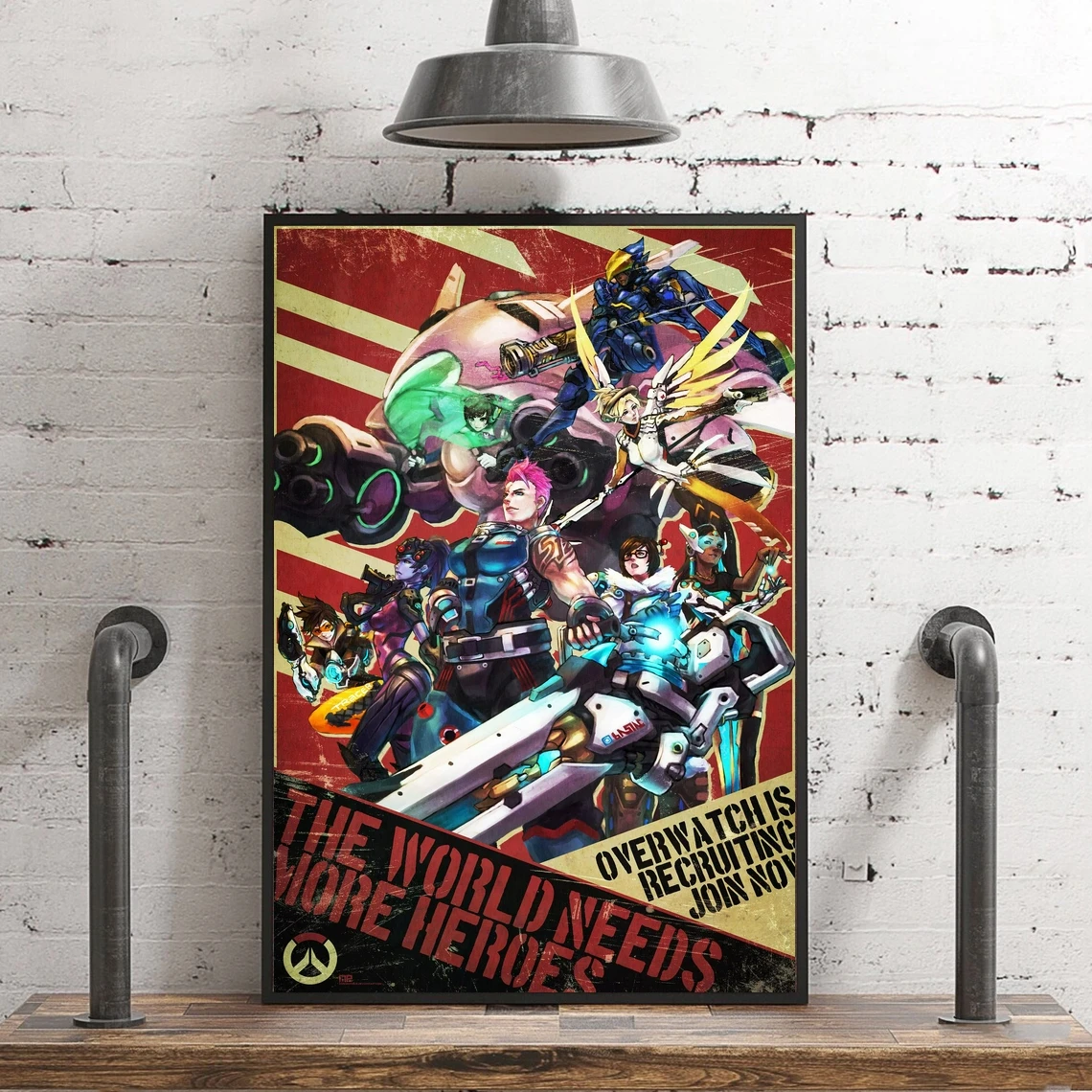 Overwatch игровой плакат холщовая печать современный домашний фотоальбом (без рамки)