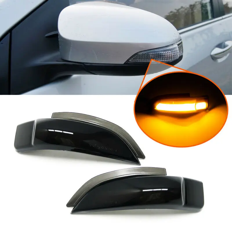 

Amber Side Mirror light LED Dynamic Side Mirror Light Lamps Black Shell