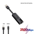 Внешняя Проводная сетевая карта 2500 Мбитс USB C 2,5G Тип C к RJ45 конвертер Ethernet Lan адаптер концентратор для MacBook Ethernet