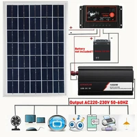 1000w solar panel system 18v 20w solar panel battery 50a charge controller solar inverter kit solar panel kit complete for home