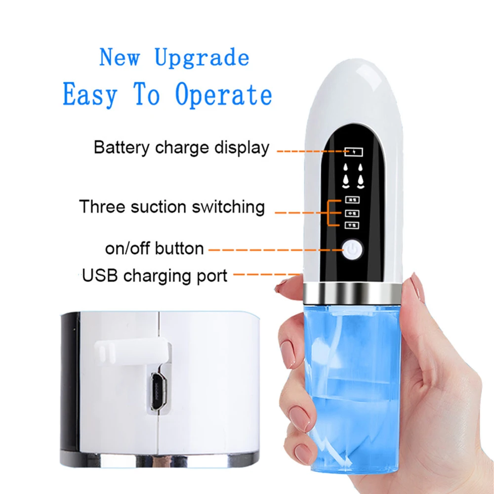 

Electric Facial Vacuum Pore Blackhead Cleaner Water Cycle Acne Pimple Remover Tool Limpiador Poros Point Noir Beauty Skin Care