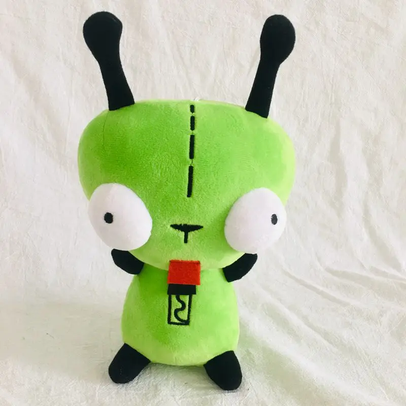 

20cm 3D Eyes Green Alien Invader. Zim Jill Dog Plush Toy Soft Stuffed Animal Baby Doll Children Birthday Gift