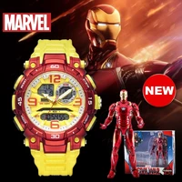 disney marvel original iron man multi function digital sports wrist watch 100m waterproof boy male clock religion m 9103 new