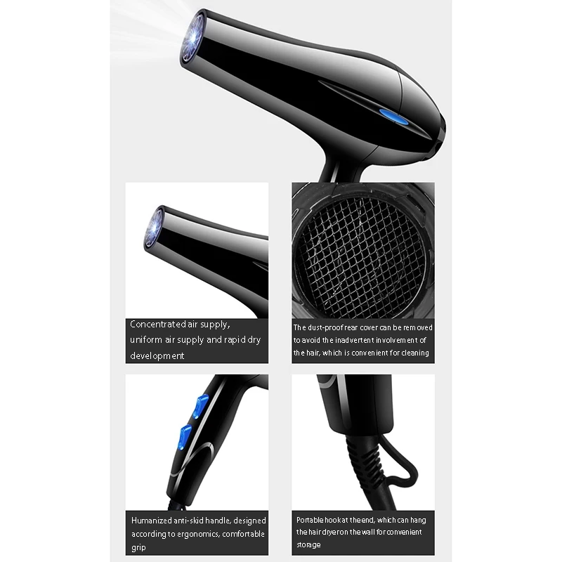 Мощный Фен для волос профессиональный фен парикмахерских инструменты