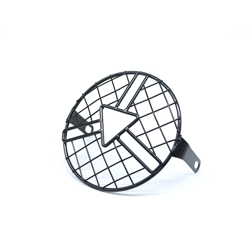 Черная мотоциклетная маска в стиле ретро с боковым креплением на переднюю фару