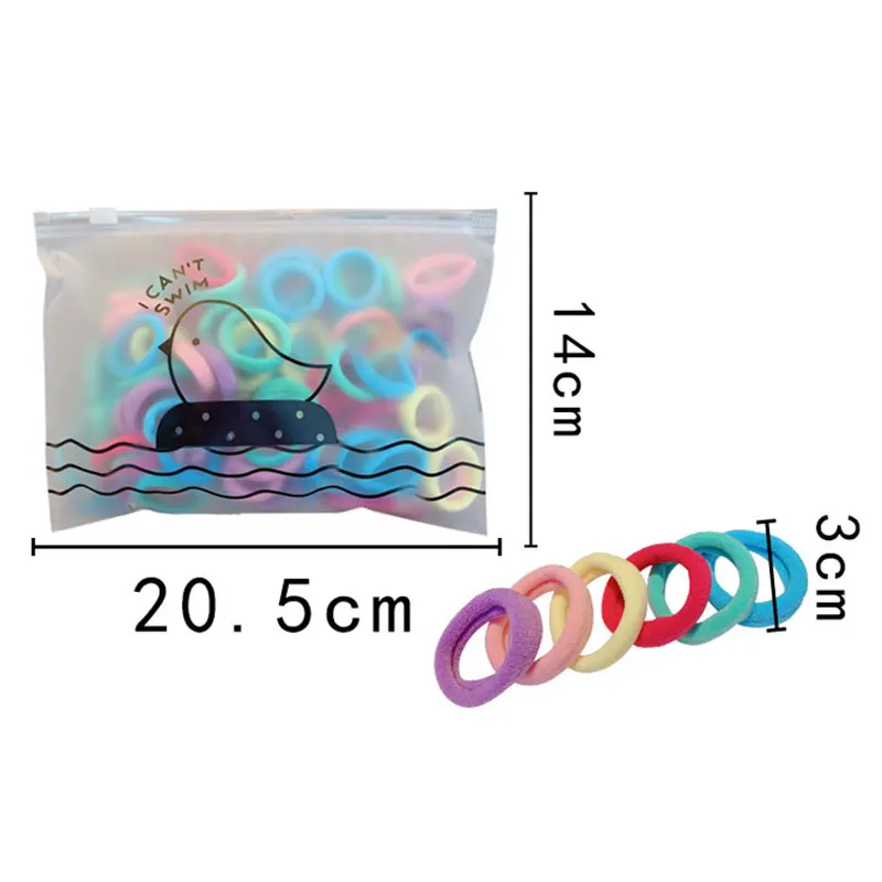 

Scrunchie Headwear Children Ponytail Holder Hair Rope 50/100Pcs/Set Girls Colorful Nylon Elastic Hair Loop Kids Hair Accessories