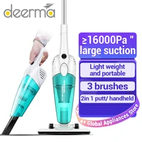 deerma dx118c vacuum cleaner handheld mini wired vertical washing portable power cleaner for home desktop floor bed car cleaning