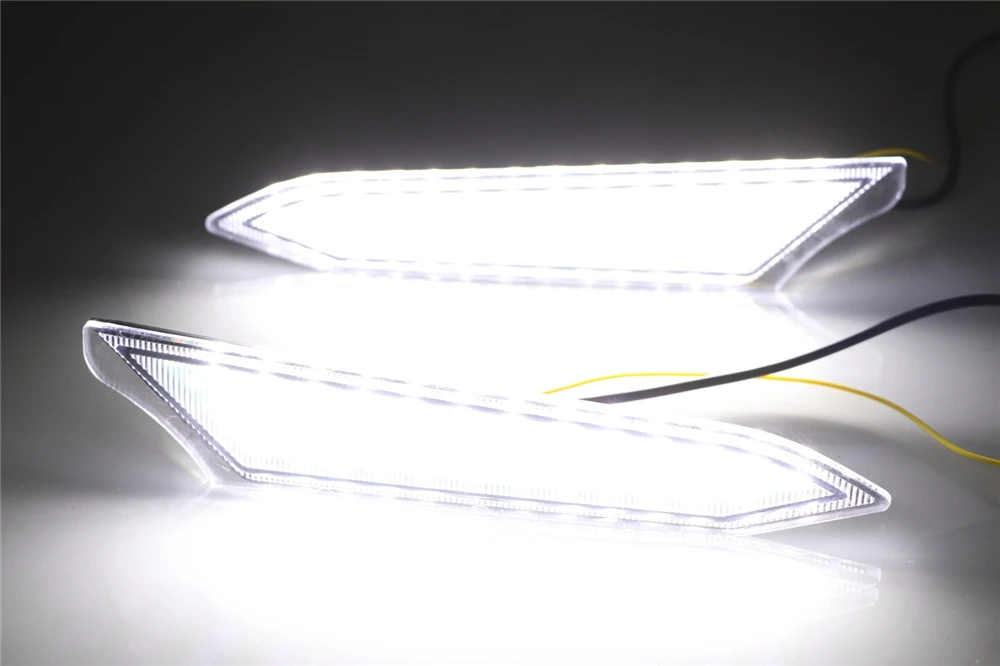 2 шт. LED для Toyota Rush 2018 2019 DRL дневные ходовые огни с желтым поворотным сигналом