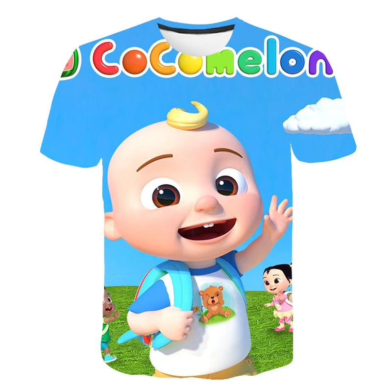 

Футболка Cocomelon в стиле Харадзюку С 3D принтом, уличная одежда для мальчиков и девочек, летние топы с мультяшным аниме, детские футболки с коро...