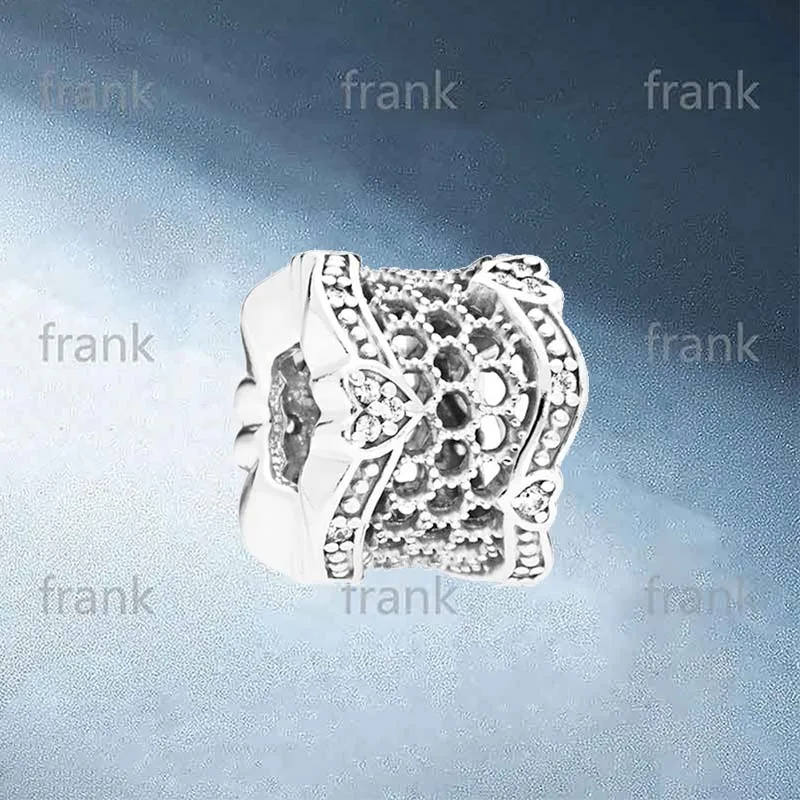 

2020 New 925 Silver Fashion Love Lace Spacer Pendant 797653CZ