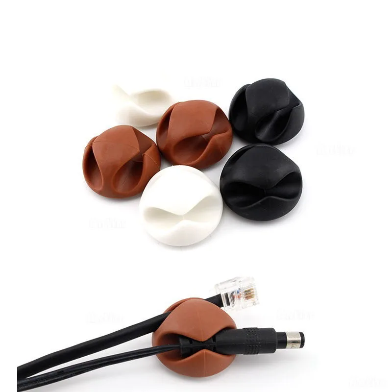 

2 Slot Cable Winder Organizer Cable Clip Desk Tidy Organiser Wire Cord USB Charger Cord Holder Organizer Holder Secure Table